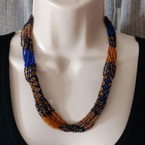 NWOT woven bead necklace (#209)